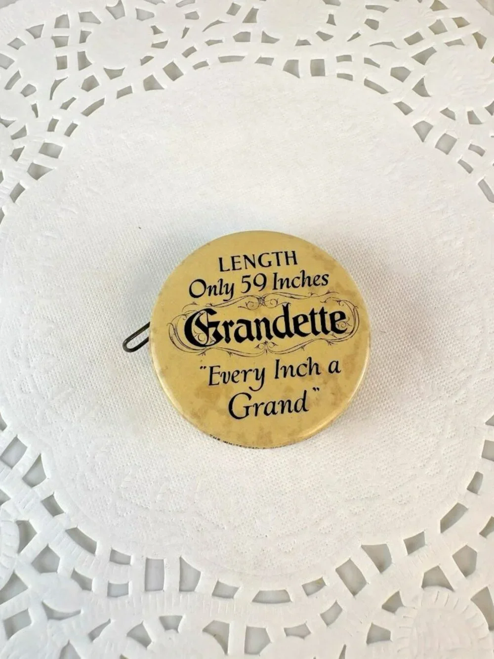 Antique Kranich & Bach Grandette Piano Celluloid Advertising Tape Measure